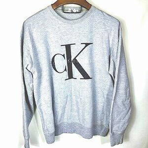 Calvin Klein Jeans Oversized Crewneck Sweatshirt - Grey - L